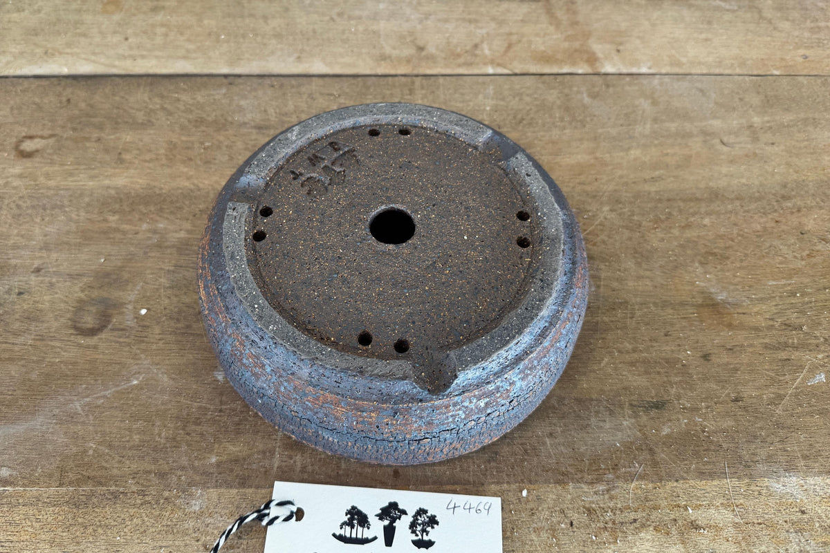 Round 17.5cm Brown Stoneware Unglazed Bonsai Pot