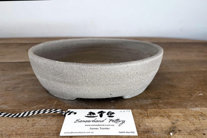 Oval 22cm Stoneware Smooth Finish Unglazed Bonsai Pot