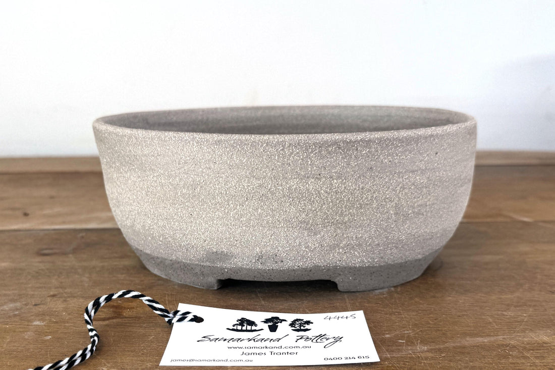 Oval 22cm Stoneware Smooth Finish Unglazed Bonsai Pot