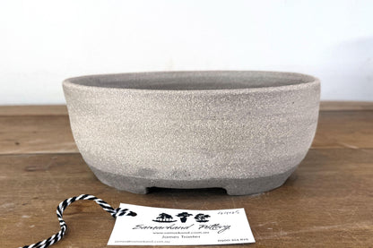 Oval 22cm Stoneware Smooth Finish Unglazed Bonsai Pot