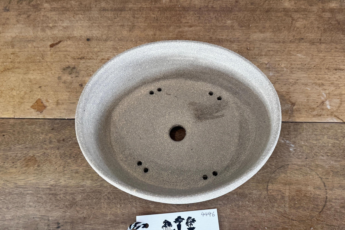 Oval 22cm Stoneware Smooth Finish Unglazed Bonsai Pot