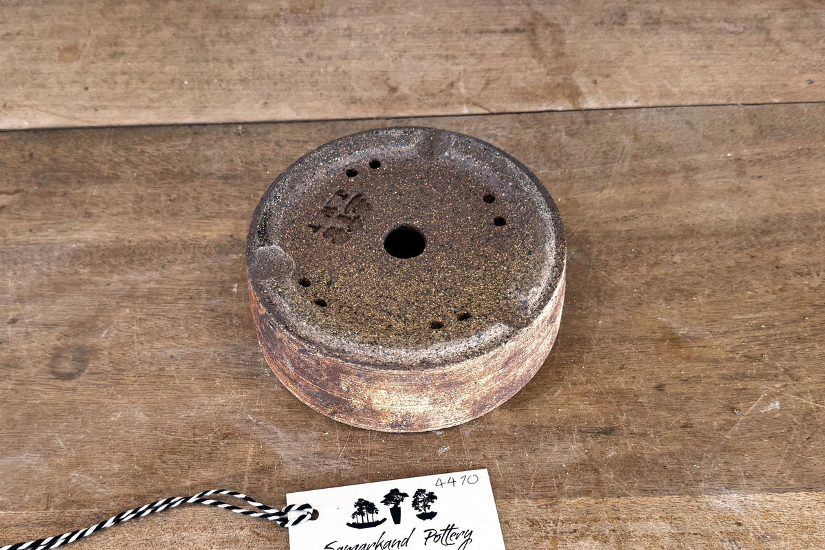 Round 15.5cm Brown Stoneware Unglazed Bonsai Pot