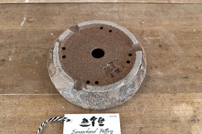 Round 17cm Brown Smooth Stoneware Woodash Bonsai Pot