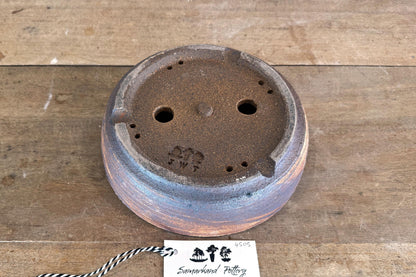 Round 23cm Brown Stoneware Unglazed Bonsai Pot