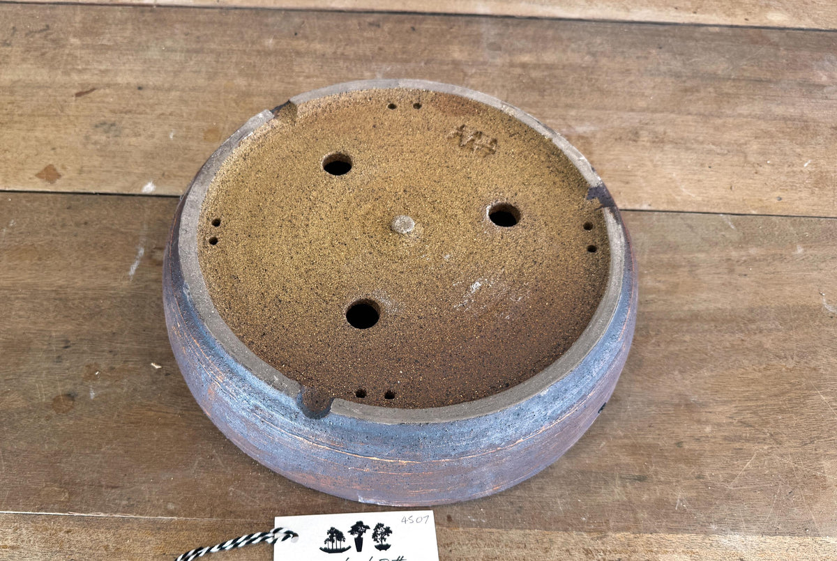 Round 31.5cm Brown Stoneware Unglazed Bonsai Pot