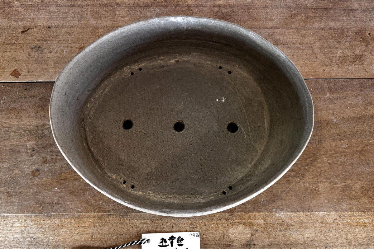 Oval 39cm Stoneware Smooth Finish Unglazed Bonsai Pot