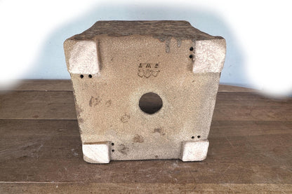 26.5cm Square Cascade Brown Woodash Finish Stoneware Bonsai Pot