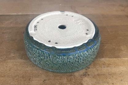 Round 20cm Green Glazed Stoneware Bonsai Pot