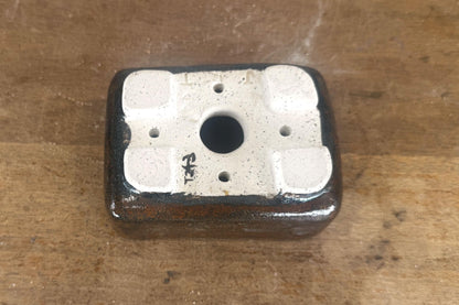 Rectangular 10cm Brown Glazed Stoneware Bonsai Pot