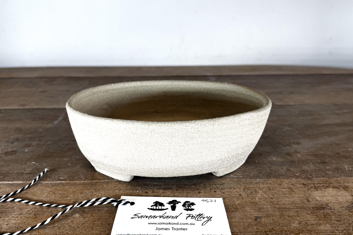Oval 22.5cm Stoneware Smooth Finish Unglazed Bonsai Pot