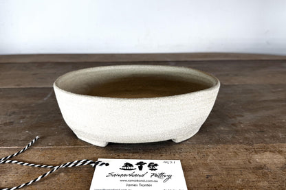 Oval 22.5cm Stoneware Smooth Finish Unglazed Bonsai Pot
